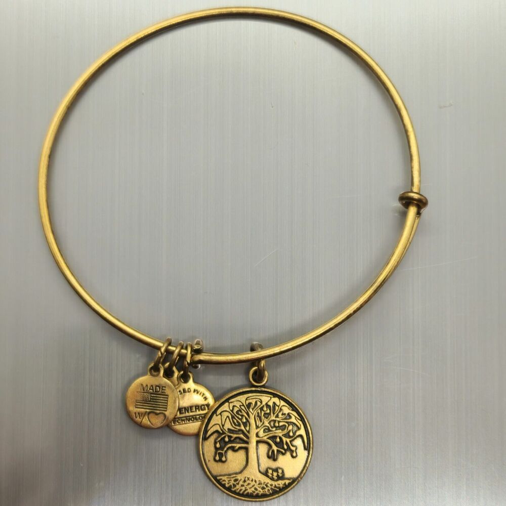 Alex and Ani Expandable Bracelet Gold-tone Tree of Life Charm